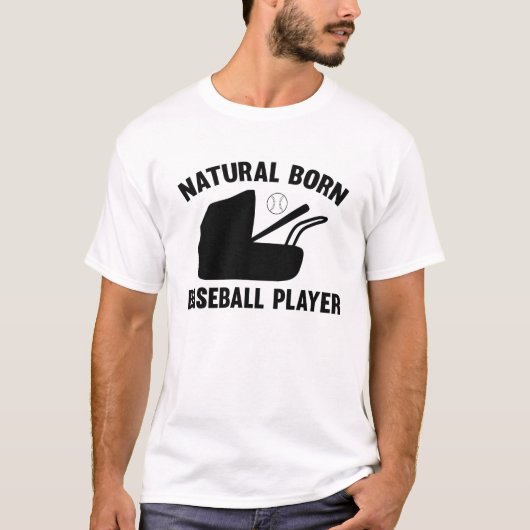 Natural Born Baseball Player T-shirt (Voorkant)