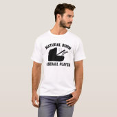 Natural Born Baseball Player T-shirt (Voorkant volledig)