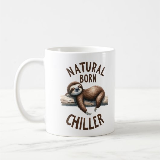 "Natural Born Chiller" Schattigee Funny Sleeping S Koffiemok (Links)
