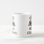 "Natural Born Chiller" Schattigee luiaard & aangep Koffiemok (Center)