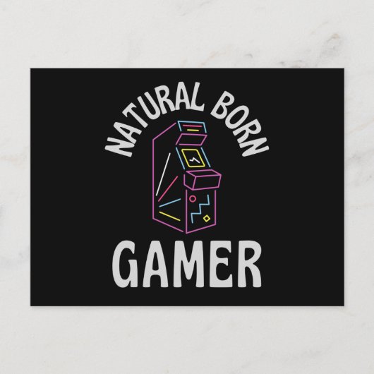 Natural Born Gamer Briefkaart (Voorkant)