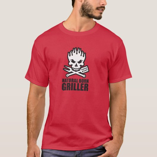 Natural born griller t-shirt (Voorkant)