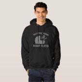Natural Born Rugby Player Hoodie (Voorkant volledig)