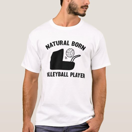 Natural Born Volleyball Player T-shirt (Voorkant)