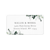 Natural Botanic Greenery Address Label (Voorkant)