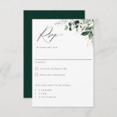 Natural Botanic Greenery Meal Choice RSVP Card