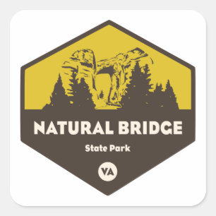 Natural Bridge State Park Vierkante Sticker