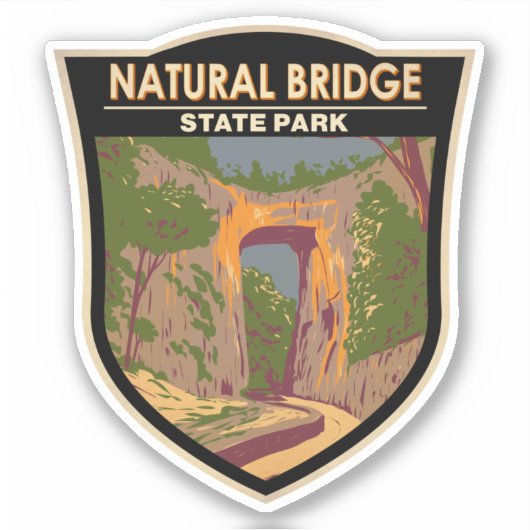 Natural Bridge State Park Virginia Sticker (Voorkant)