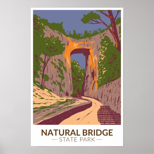 Natural Bridge State Park Virginia Vintage Poster (Voorkant)