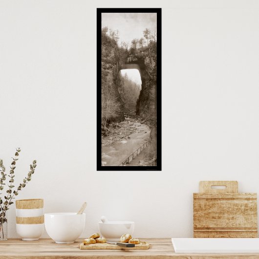 Natural Bridge VA Foto 1909 Poster (Keuken)