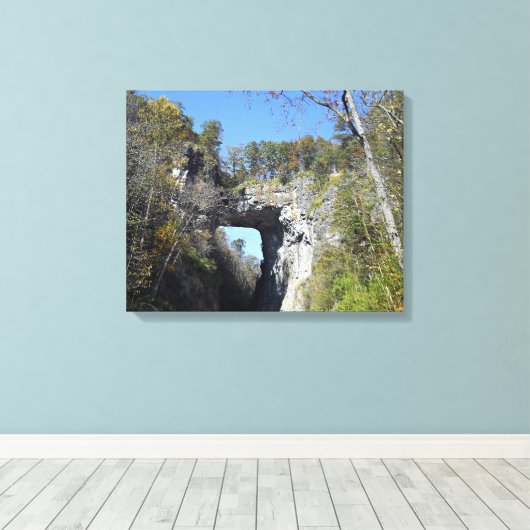 Natural Bridge, Virginia Canvas Afdruk (Insitu (Houten vloer))