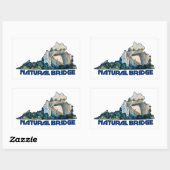 Natural Bridge Virginia State Map Rechthoekige Sticker (Vel)
