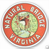Natural Bridge Virginia - Sticker (Voorkant)