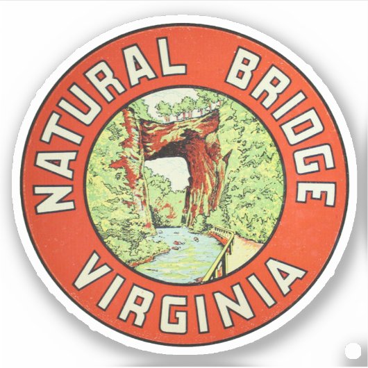 Natural Bridge Virginia - Sticker (Voorkant)