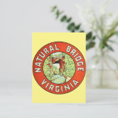Natural Bridge Virginia vintage-Briefkaart Briefkaart (Staand voorkant)