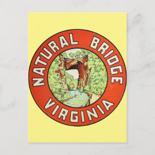 Natural Bridge Virginia vintage-Briefkaart Briefkaart