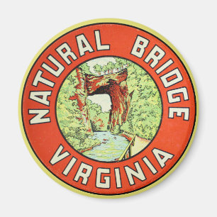 Natural Bridge Virginia vintage-reis Magnet