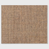 Natural Brown Burlap Canvas Coarse Grunge Backgrou Cadeaupapier (Vlak)