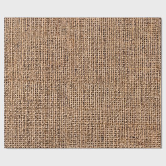 Natural Brown Burlap Canvas Coarse Grunge Backgrou Cadeaupapier (Vlak)