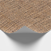 Natural Brown Burlap Canvas Coarse Grunge Backgrou Cadeaupapier (Hoek)