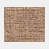 Natural Brown Burlap Canvas Coarse Grunge Backgrou Fleece Deken (Voorkant (Horizontaal))