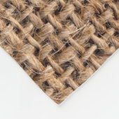 Natural Brown Burlap Canvas Coarse Grunge Backgrou Fleece Deken (Hoek)