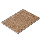 Natural Brown Burlap Canvas Coarse Grunge Backgrou Notitieboek (Linkerzijde)