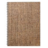 Natural Brown Burlap Canvas Coarse Grunge Backgrou Notitieboek (Voorkant)