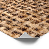 Natural Brown Burlap Canvas Coarse Grunge Backgrou Poster (Hoek)