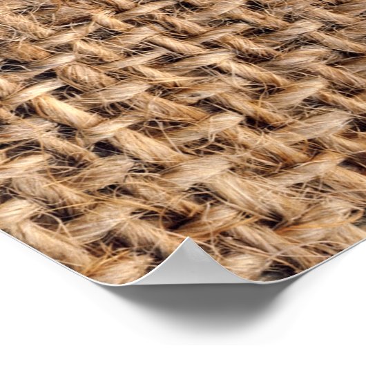 Natural Brown Burlap Canvas Coarse Grunge Backgrou Poster (Hoek)