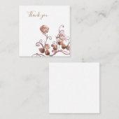 Natural Brown Gold roos Hartelijk dank! Notitiekaartje (Voorkant / Achterkant)