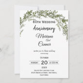 Natural Classic Greenery Wedding Anniversary Kaart (Voorkant)