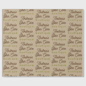 Natural Color Classic Line Texture Text Pattern Cadeaupapier (Vlak)