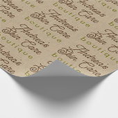 Natural Color Classic Line Texture Text Pattern Cadeaupapier (Hoek)