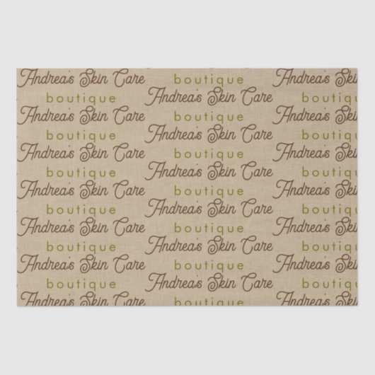 Natural Color Classic Line Texture Text Pattern Tissuepapier (Voorkant)