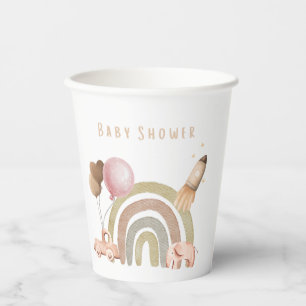 Natural Color Tones Baby shower Papieren Bekers