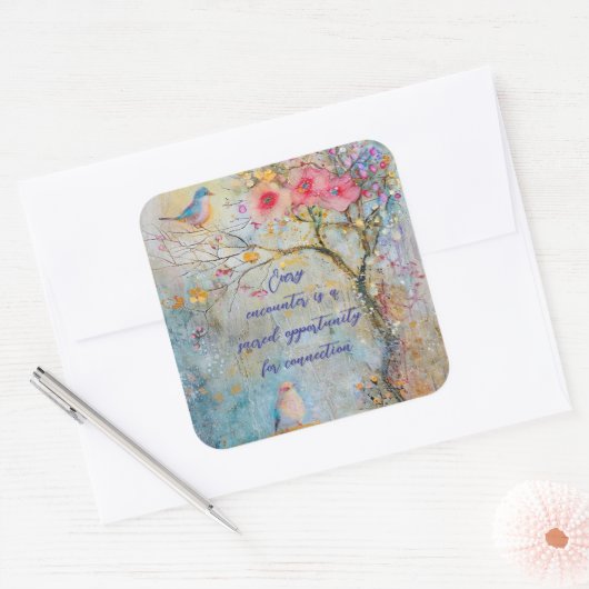 Natural Connection-Sticker Vierkante Sticker (Envelop)