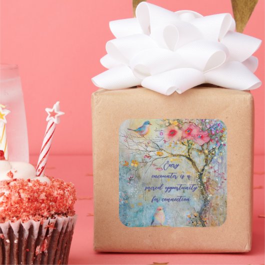 Natural Connection-Sticker Vierkante Sticker (Feest)