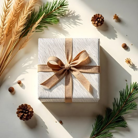 Natural Cream Beige Woodgrain Texture Cadeaupapier