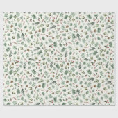 Natural Cream Natuur Kerst Cadeaupapier (Vlak)