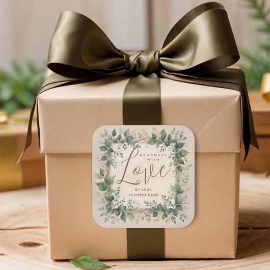 Natural Creative Branches & Leaves for Artisan Vierkante Sticker