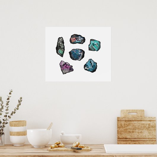 Natural Crystal Rock Collectie Poster (Keuken)