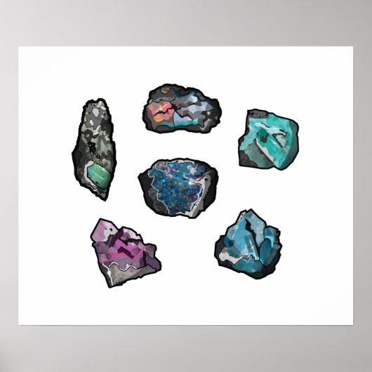 Natural Crystal Rock Collectie Poster (Voorkant)