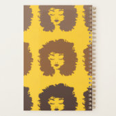 Natural Curly Hair Yellow Brown Spiral Bound Planner (Achterkant)