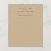 Natural Earth Rustic Woodland Fall Leaves Wedding (Achterkant)