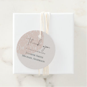 Natural Earth Sage Roos Blush Pink Dank je Bedankjes Labels