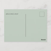 Natural Earth Sage Stof Roze Blush Save the Date Briefkaart (Achterkant)