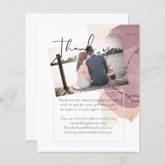 Natural Earthen Tones Abstract Wedding (Voorkant / Achterkant)