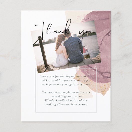 Natural Earthen Tones Abstract Wedding (Voorkant)