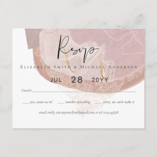 Natural Earthen Tones Abstract Wedding Briefkaart